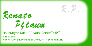 renato pflaum business card